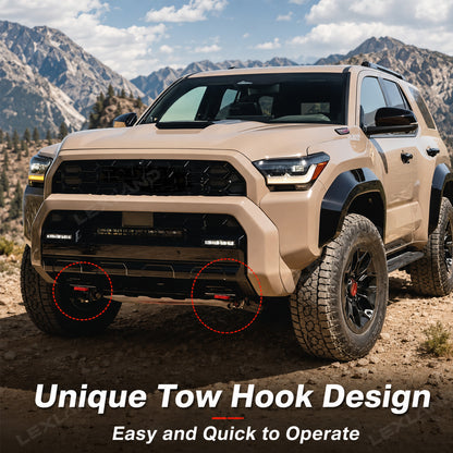 Tacoma/4Runner Front Tow Hooks Aluminum Recovery Hooks Tow Points 3.0 for Toyota