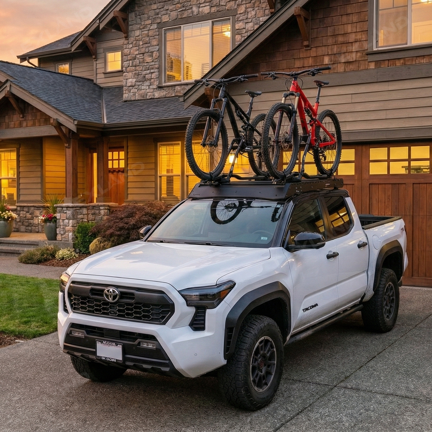 Tacoma Roof Rack Split Crossbar Carbon Steel Roof Cargo Platform Cross Bar