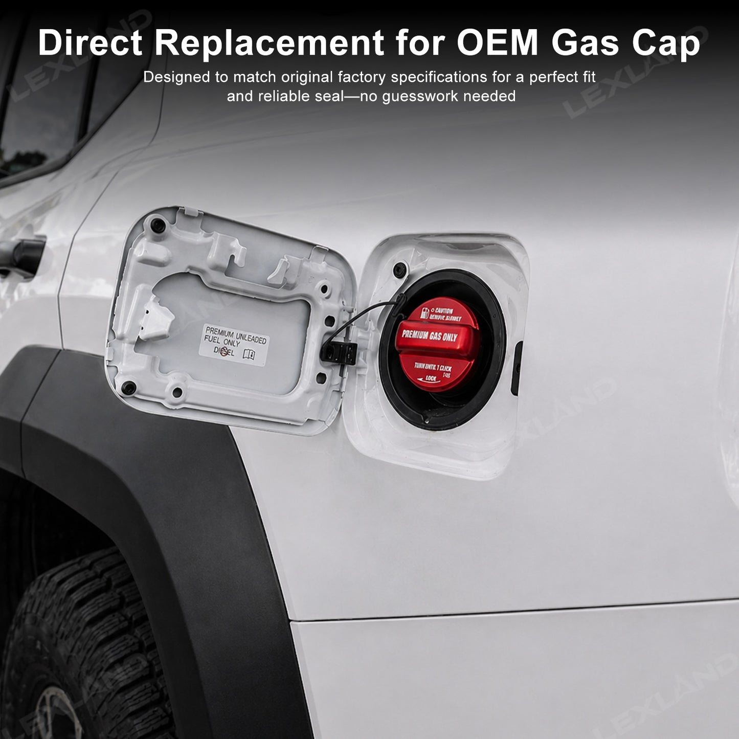 Tacoma/ 4Runner/ Land Cruiser Gas Cap Aluminum Fuel Tank Cap Cover for Toyota