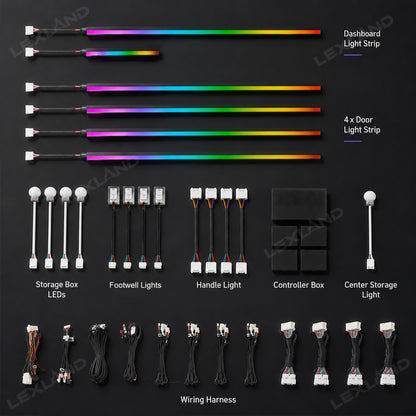 Tacoma RGB Ambient Lighting Kit Dynamic Interior LED Light Strips App Control & Music Sync