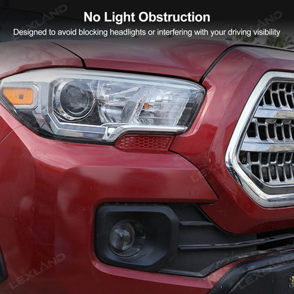 Tacoma Front Headlight Cover Trim ABS TRD-style Red Honeycomb Sticker Exterior Decor Cover for Toyota