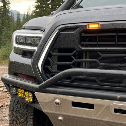 Tacoma Front Bumper Grille With DRL & Turn Signals TRD PRO Style Front Grill Replacement