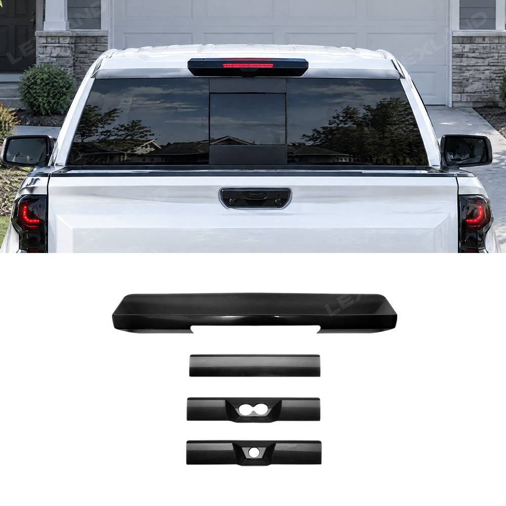 Silverado 1500 Smoked Third Brake Light Cover & Tail Light Covers Overlays Rear Lamp Protector