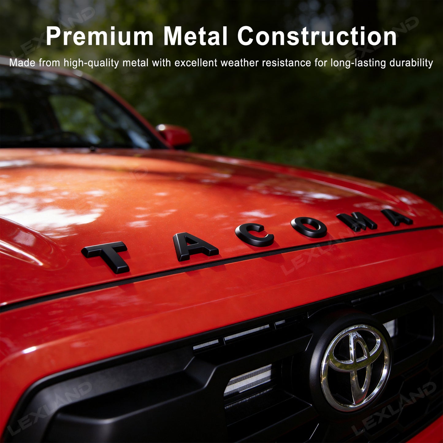 Tacoma Hood Letter Inserts Black Emblem Overlays For Toyota