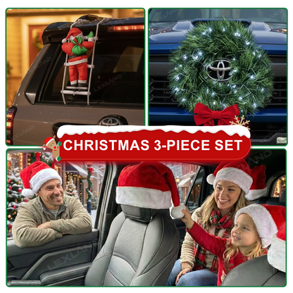 Climbing Santa Claus Car Christmas Decoration