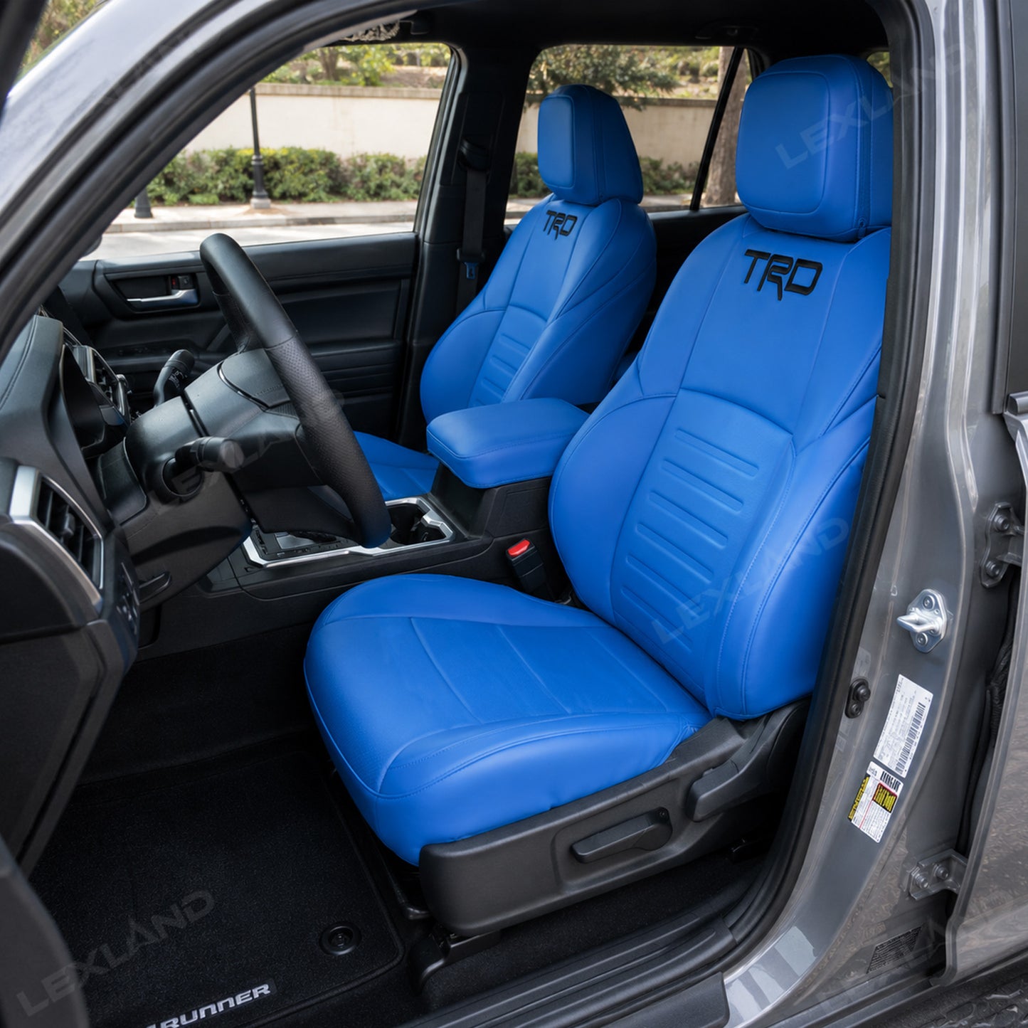 Tacoma /4Runner Seat Covers Blue Embossed Seat Protector with TRD Letter Style Premium Interior Protection