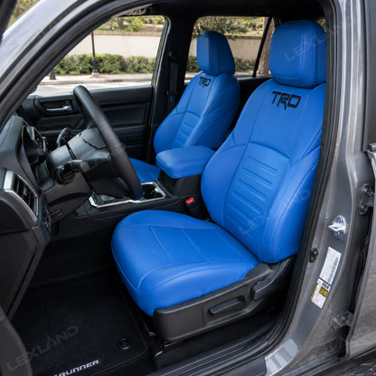 Tacoma /4Runner Seat Covers Blue Embossed Seat Protector with TRD Letter Style Premium Interior Protection