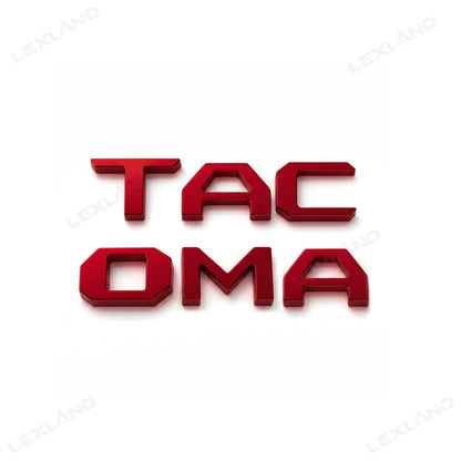 Tacoma 3D Tailgate Letters ABS Tailgate Insert Rear Emblems Decals for Toyota