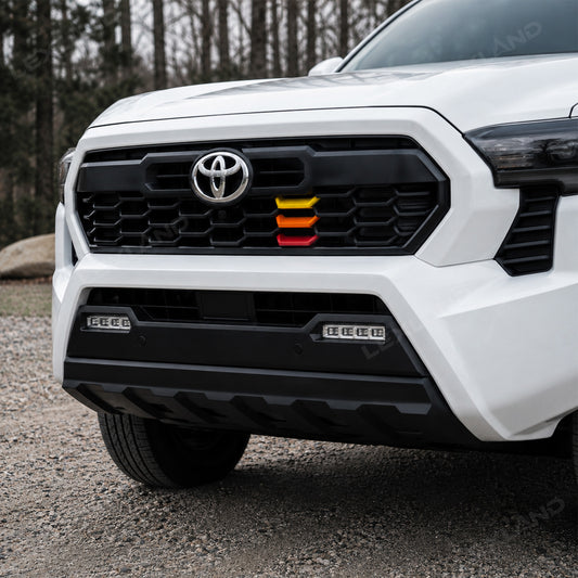 Tacoma TRD Style Heritage Grille Tri Bar Overlays Tri-Color Front Grille Decor Badges for Toyota