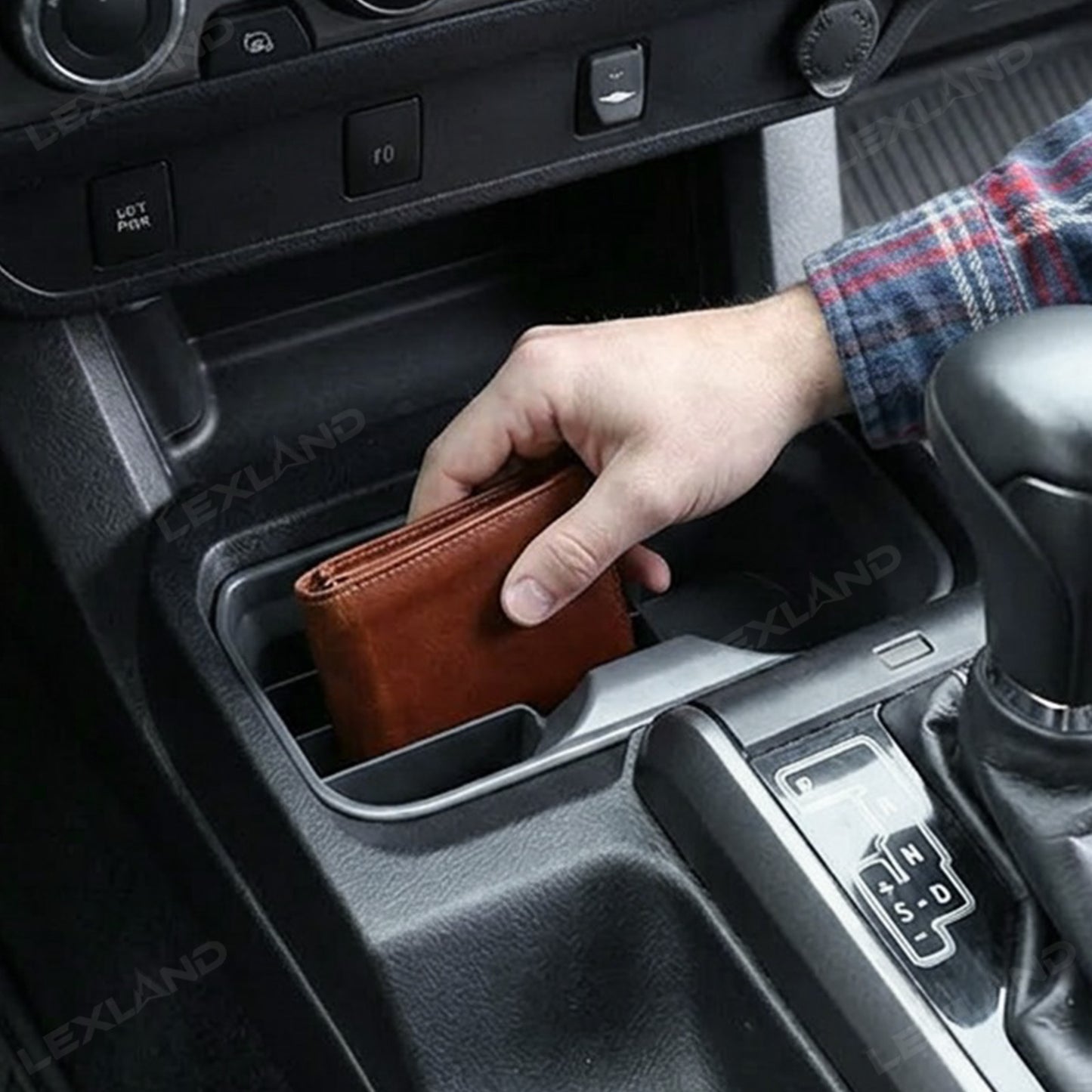 Tacoma Center Console Cup Holder Insert ABS Drink Organizer Water Bottle Storage Box for Toyota