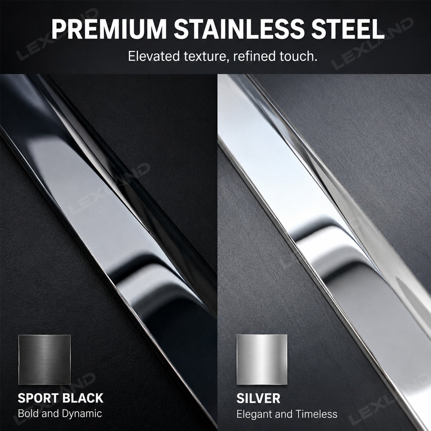Tacoma Door Body Side Molding Trim Protector Stainless Steel Exterior Side Door Accent Trim 4PCS