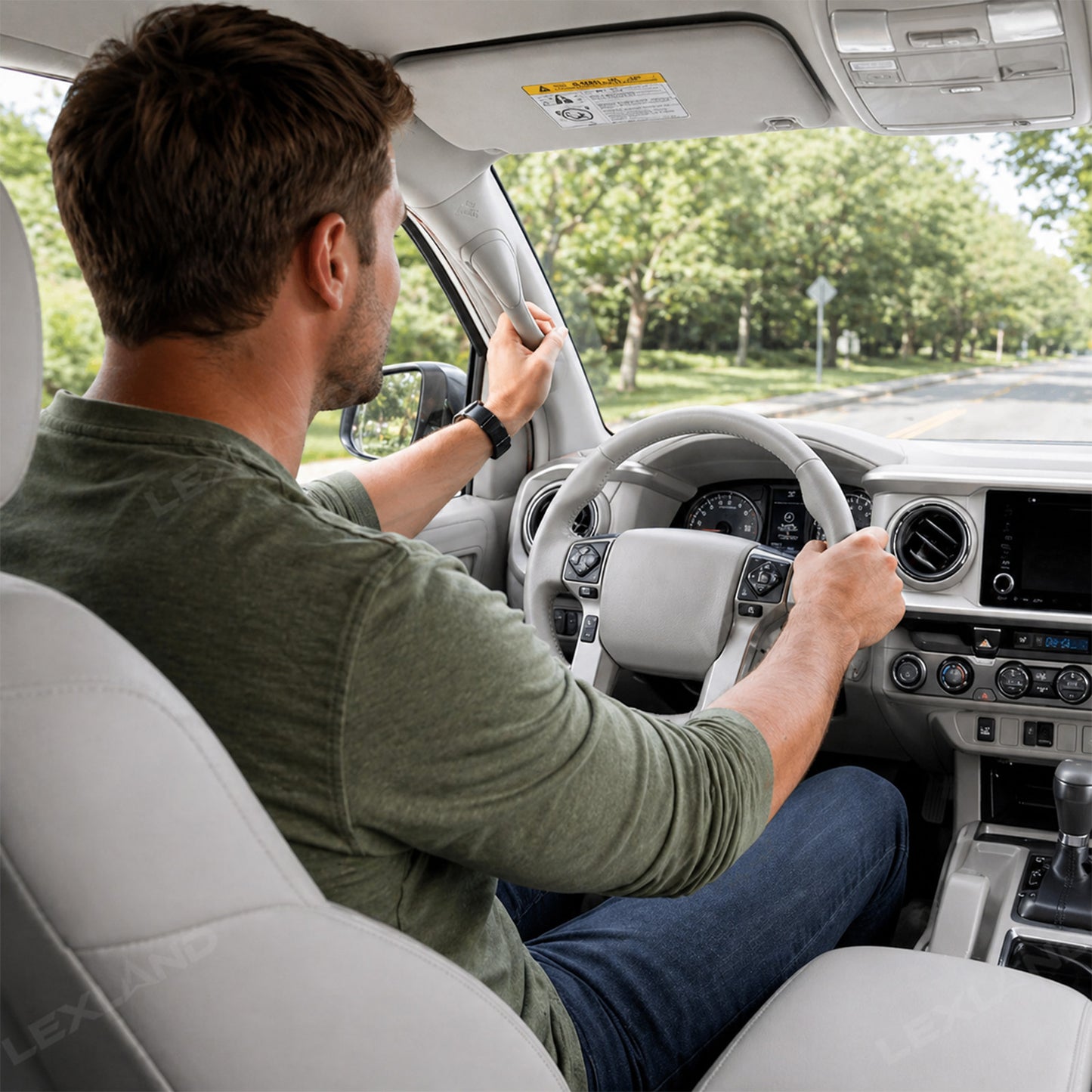 Tacoma 3rd Gen Driver Side A-Pillar Grab Handle Gray Entry Assist Handle for Truck Access & Support