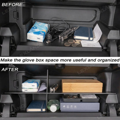 Tacoma Glove Box Organizer 2.0 ABS Cross Storage Divider for Toyota