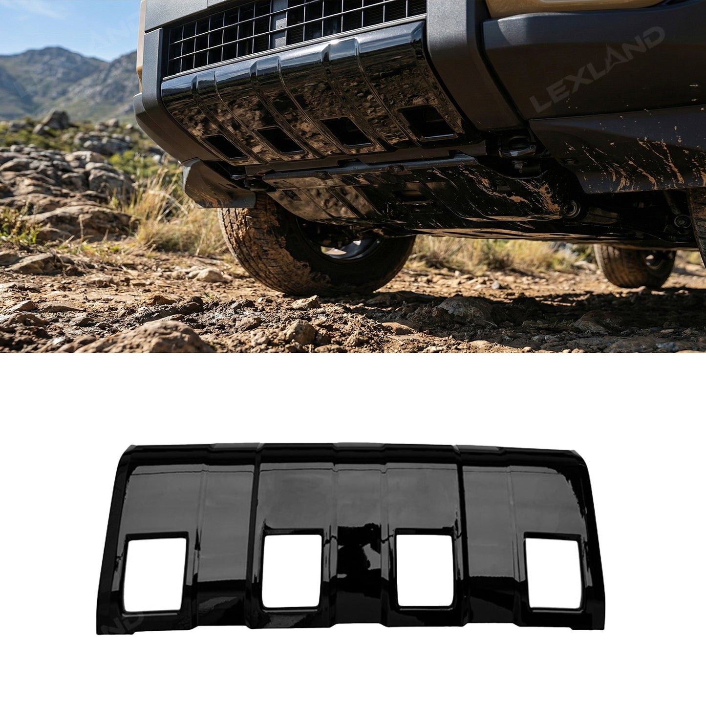 Land Cruiser Front Bumper Guard Plate ABS Lower Valance Panel Trim for Toyota