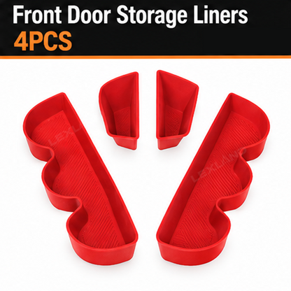 Tacoma 3rd Gen Interior Silicone Liner Insert Interior Door Storage Mat Set Cup Holder & Console Inserts