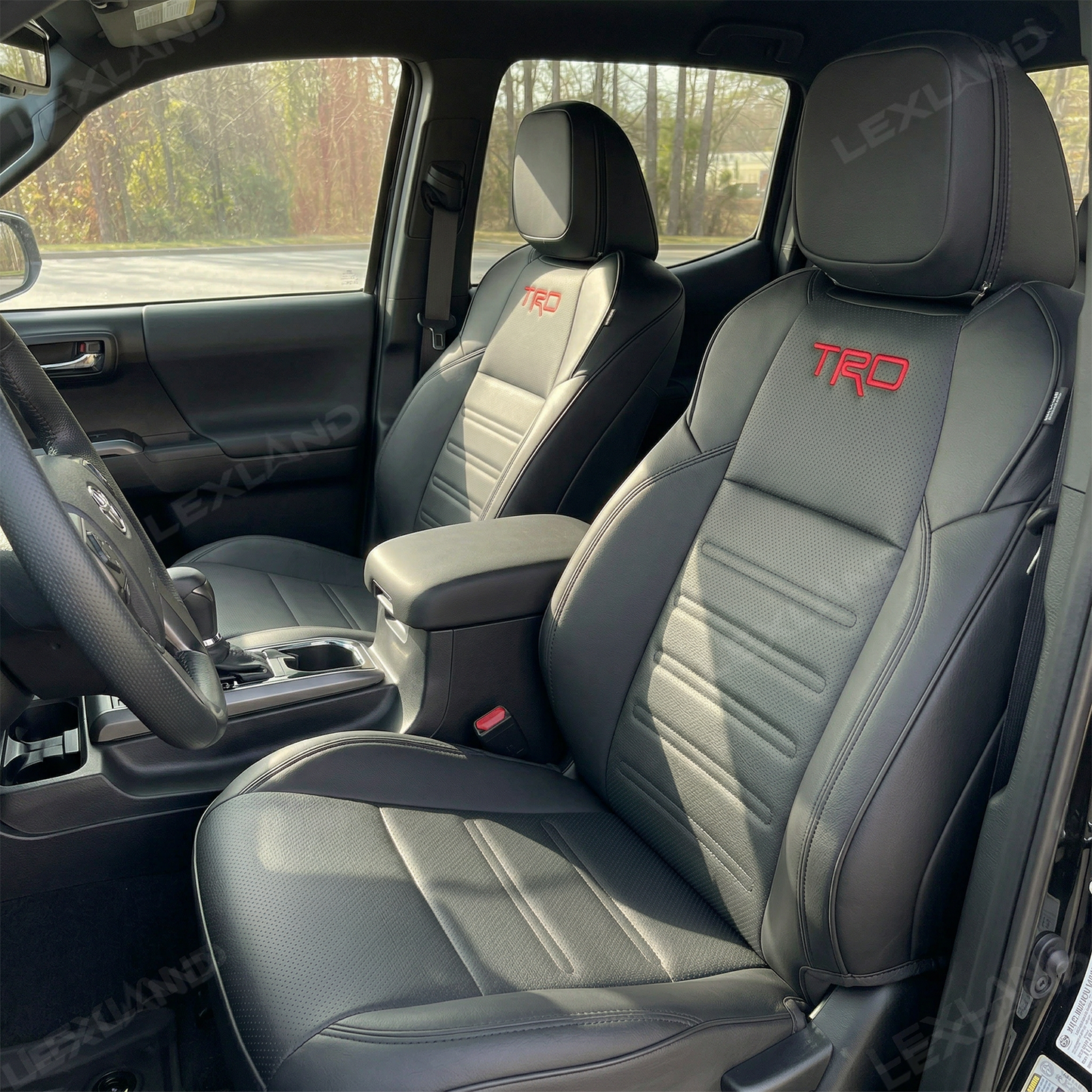 Tacoma 3rd Gen Seat Covers Embossed Seat Protectors with TRD Style for Toyota