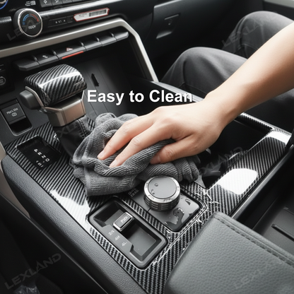Tundra Center Control Gear Shift Panel Cover Trim ABS Carbon Fiber Style Console Overlay