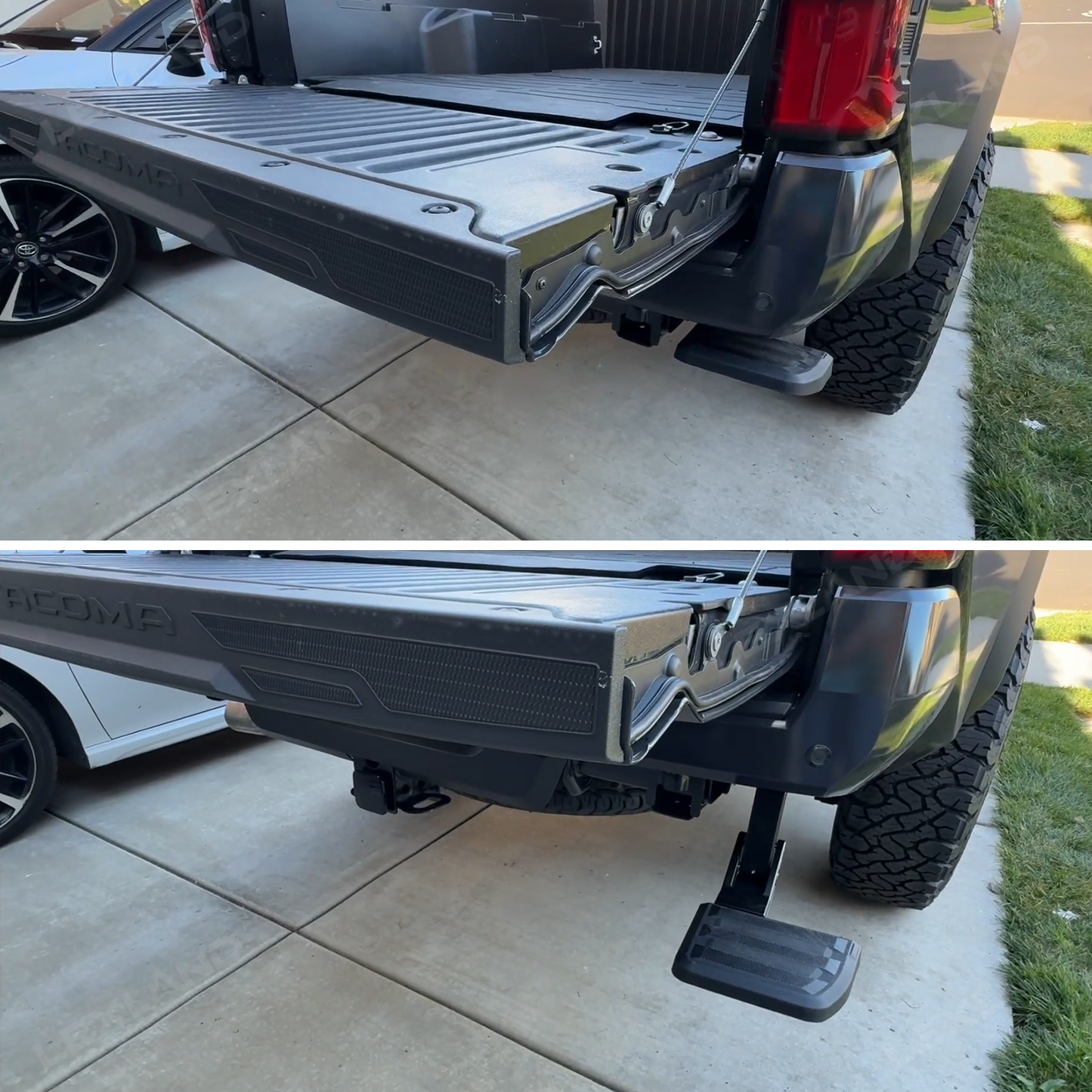 Tacoma Rear Bed Step Retractable Aluminum Truck Tailgate Step for Toyota
