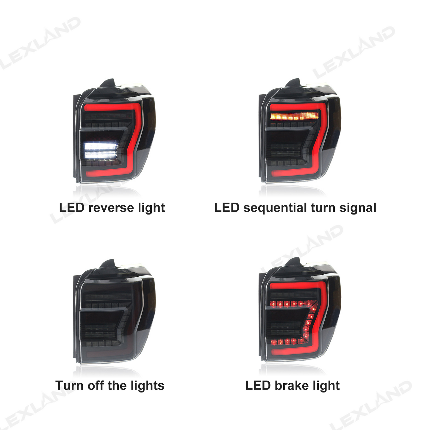 4Runner 5th Gen LED Tail Lights Sequential Taillights Rear Lamps Assembly for Toyota