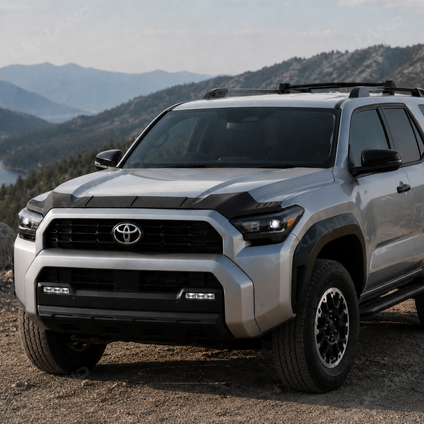 Tacoma Hood Deflector Split Design Hood Protector ABS Hood Shield for Toyota
