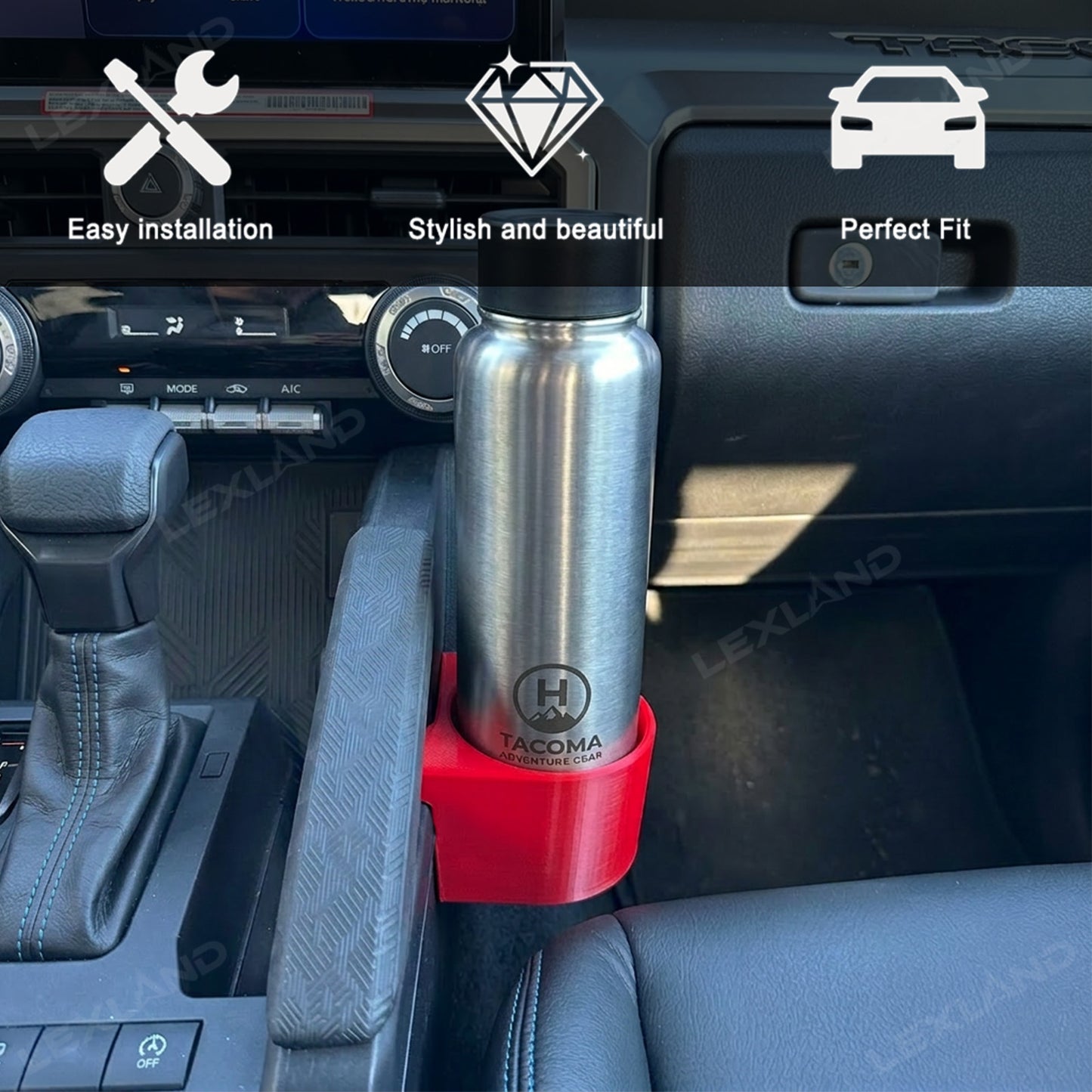 Tacoma/4Runner Cupholder Oversized Water Bottle Holder Molle Panel Accessories for Toyota