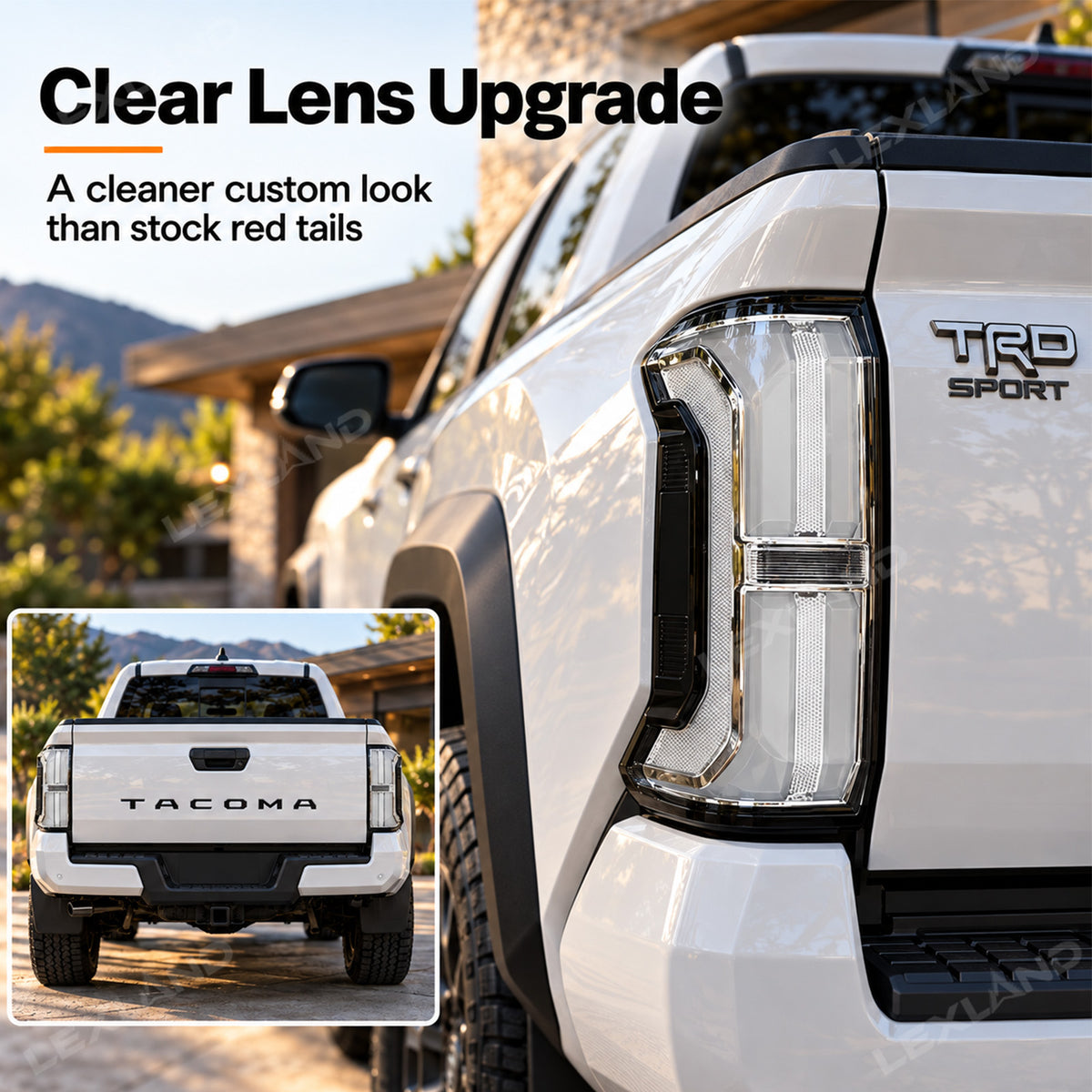 Tacoma LED Tail Lights Clear Lens Rear Lamp Upgrade 2PCS for Toyota
