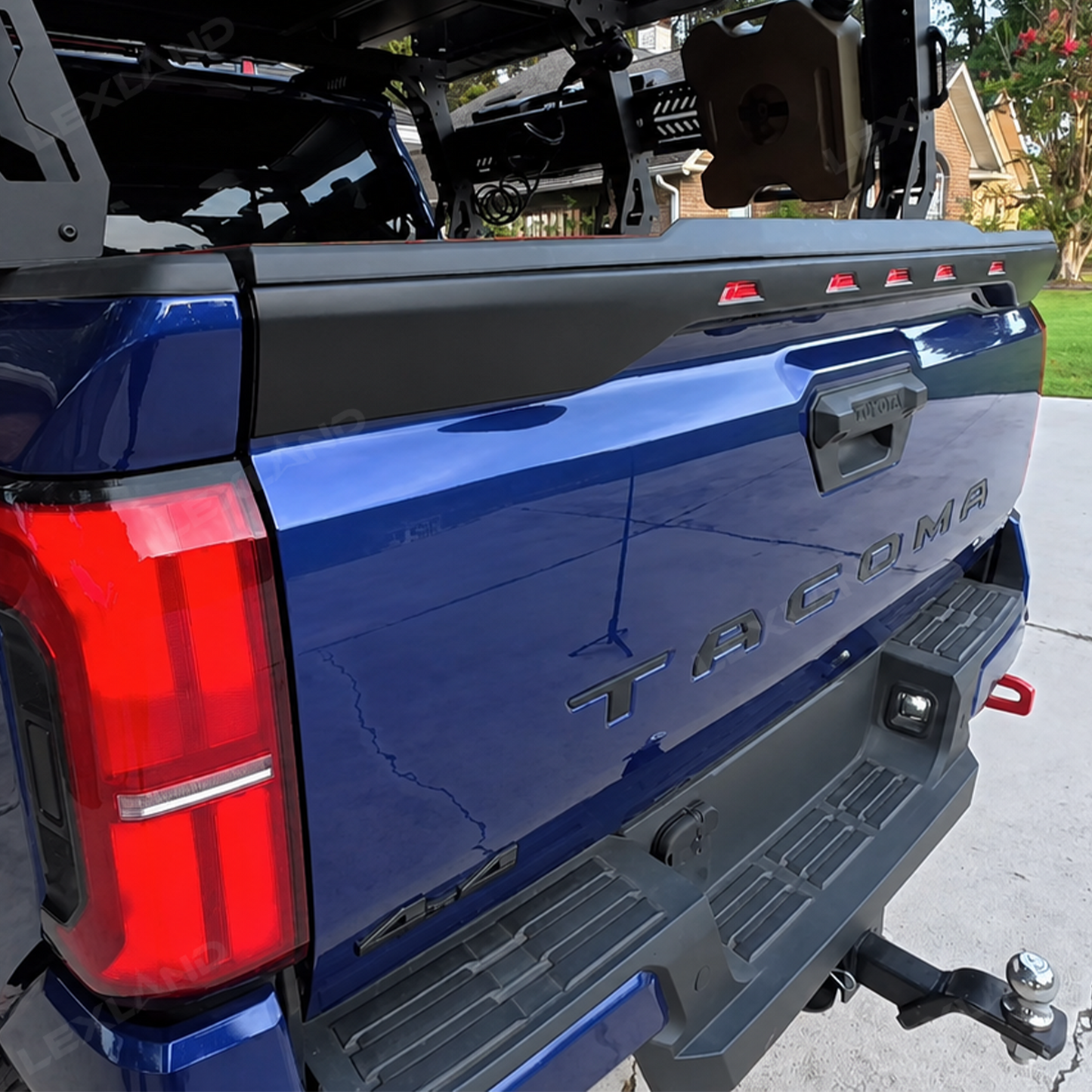 Tacoma Tailgate Protector with LED Lights Rear Tailgate Guard for Toyota