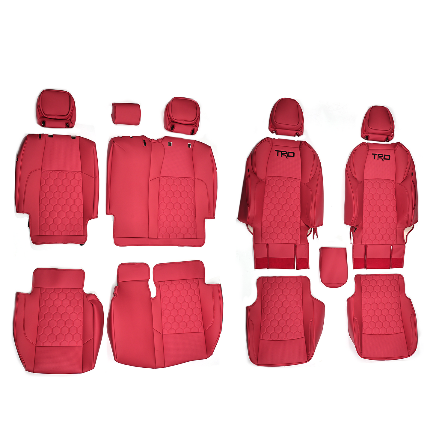 Tacoma Seat Covers Honeycomb-Pattern Seat Protectors with TRD Letter Style for Toyota