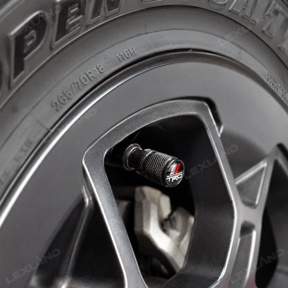 Tacoma/ 4Runner/ Tundra Tire Valve Stem Caps Cover TRD-Style Wheel Valve Caps Aluminum Alloy Dust Caps 4PCS