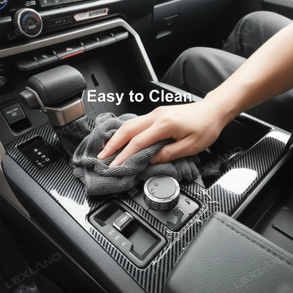 Tundra Center Control Gear Shift Panel Cover Trim ABS Carbon Fiber Style Console Overlay