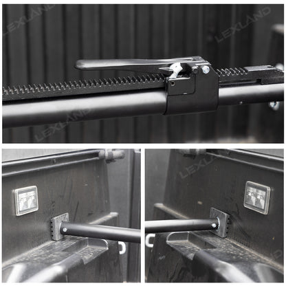 Tacoma/4Runner Cargo Stabilizer Bar Adjustable Truck Bed Load Stop Divider Bar for Toyota