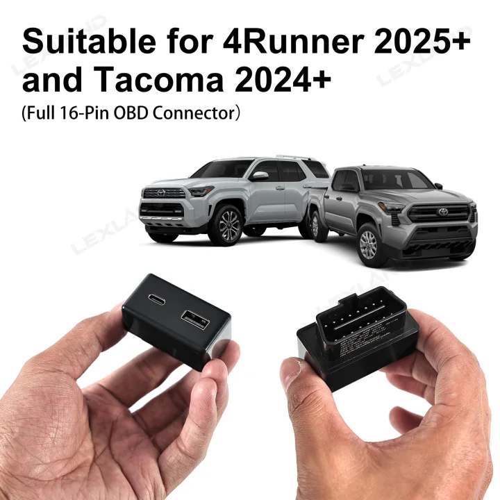 Tacoma /4Runner OBD Hub Adapter 48W USB-A & USB-C Dual Port Fast Charger for Toyota