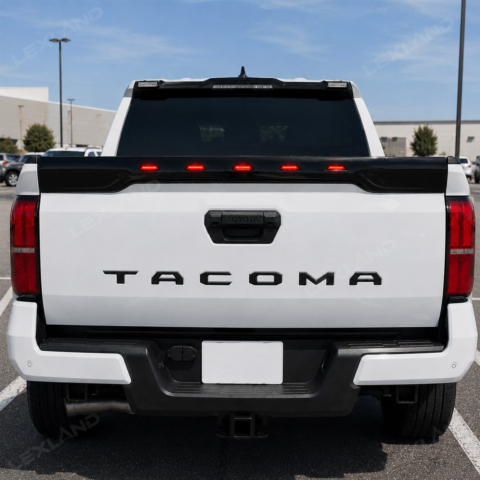 Tacoma Tailgate Protector with LED Lights Rear Tailgate Guard for