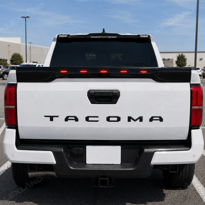 Tacoma Tailgate Protector with LED Lights Rear Tailgate Guard for Toyota