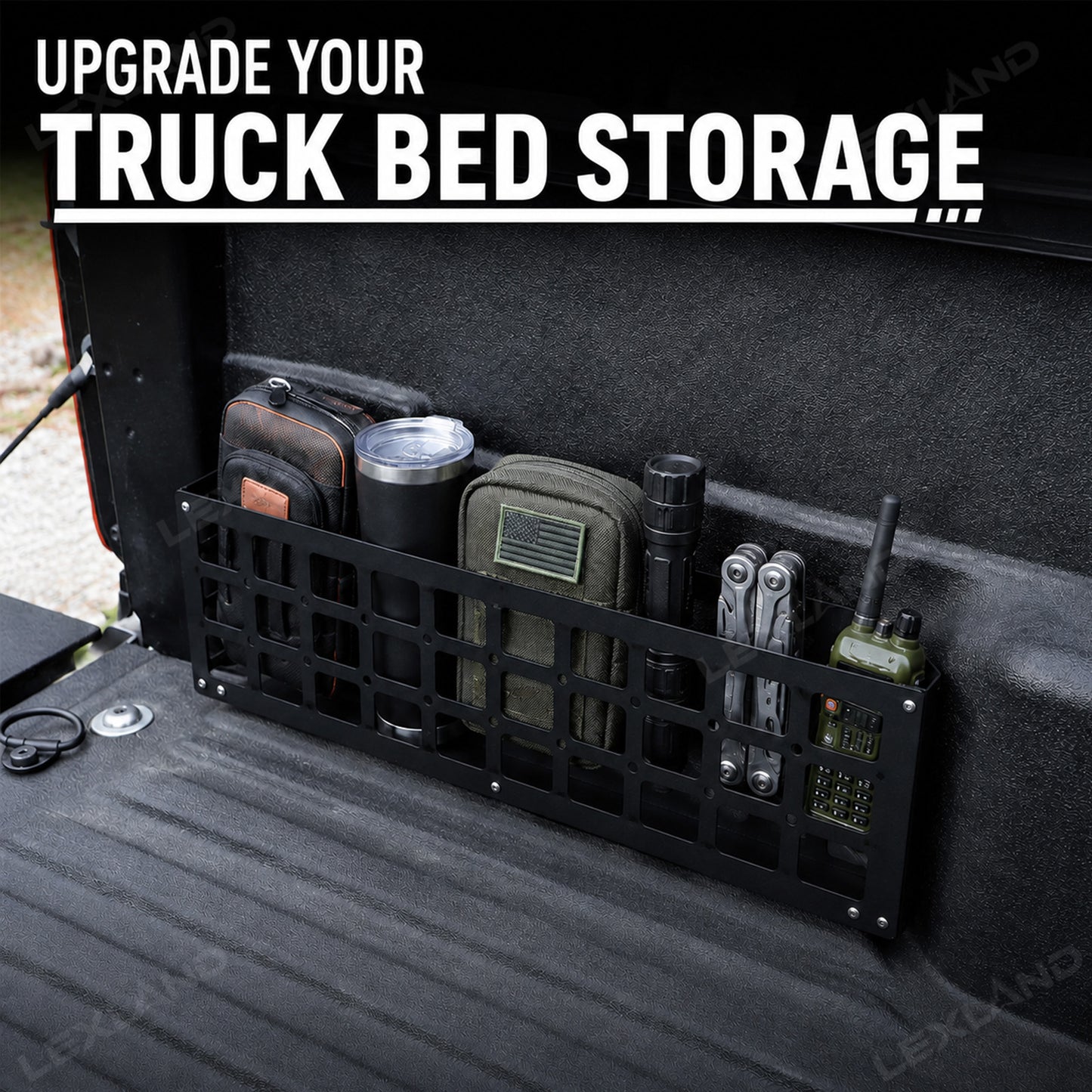 Tacoma Truck Bed Side Storage Basket Molle Panel Bedside Organizer for Toyota