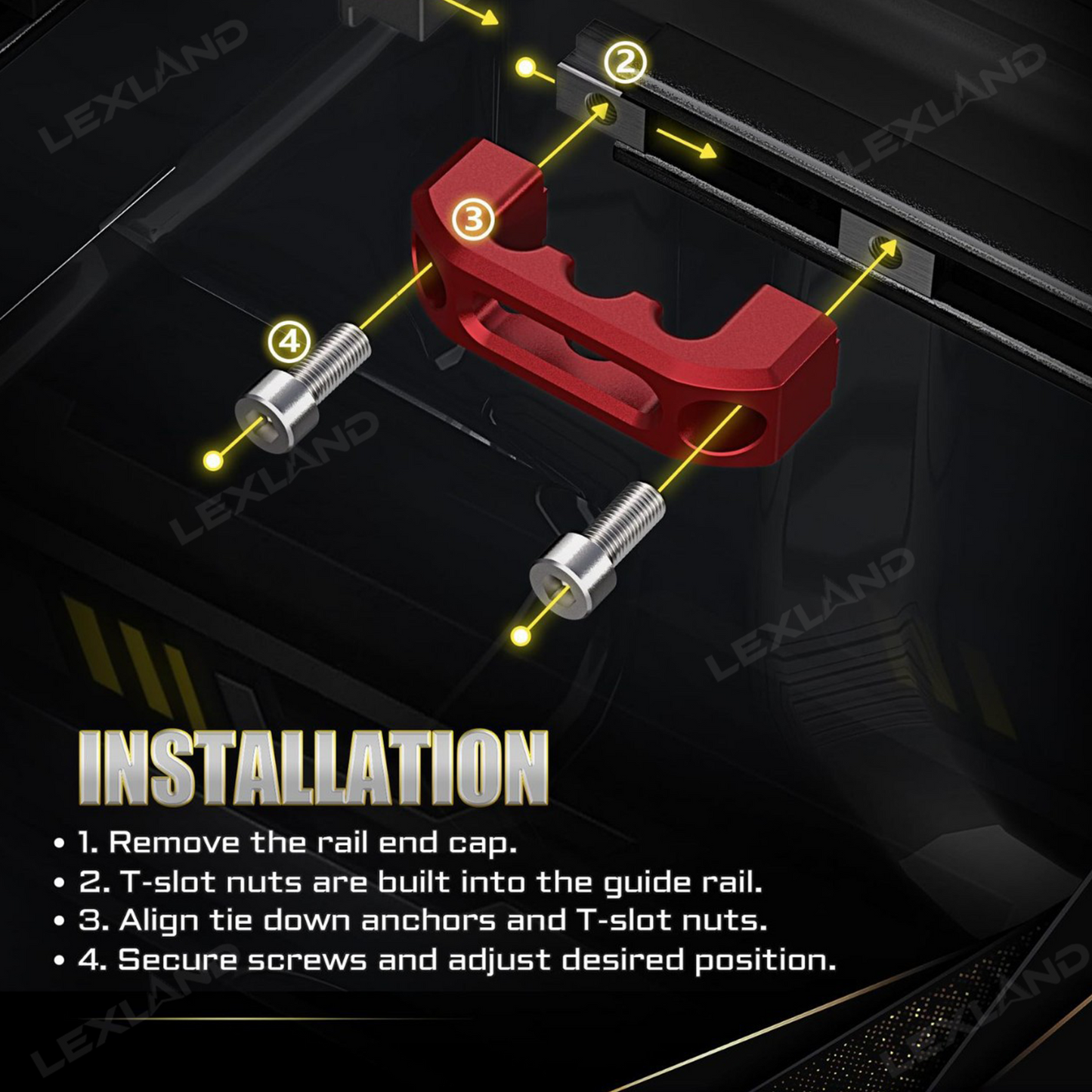 Tacoma Bed Rail Tie Downs Truck Cleat Tie Down Anchors for Toyota