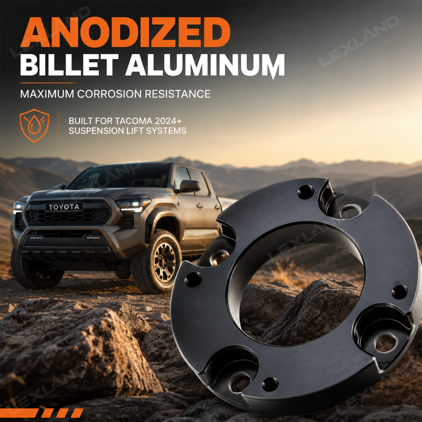 Tacoma Leveling Kit 1.5" Front Lift Spacer Kit Aluminum Alloy Strut Spacer 2PCS for Toyota
