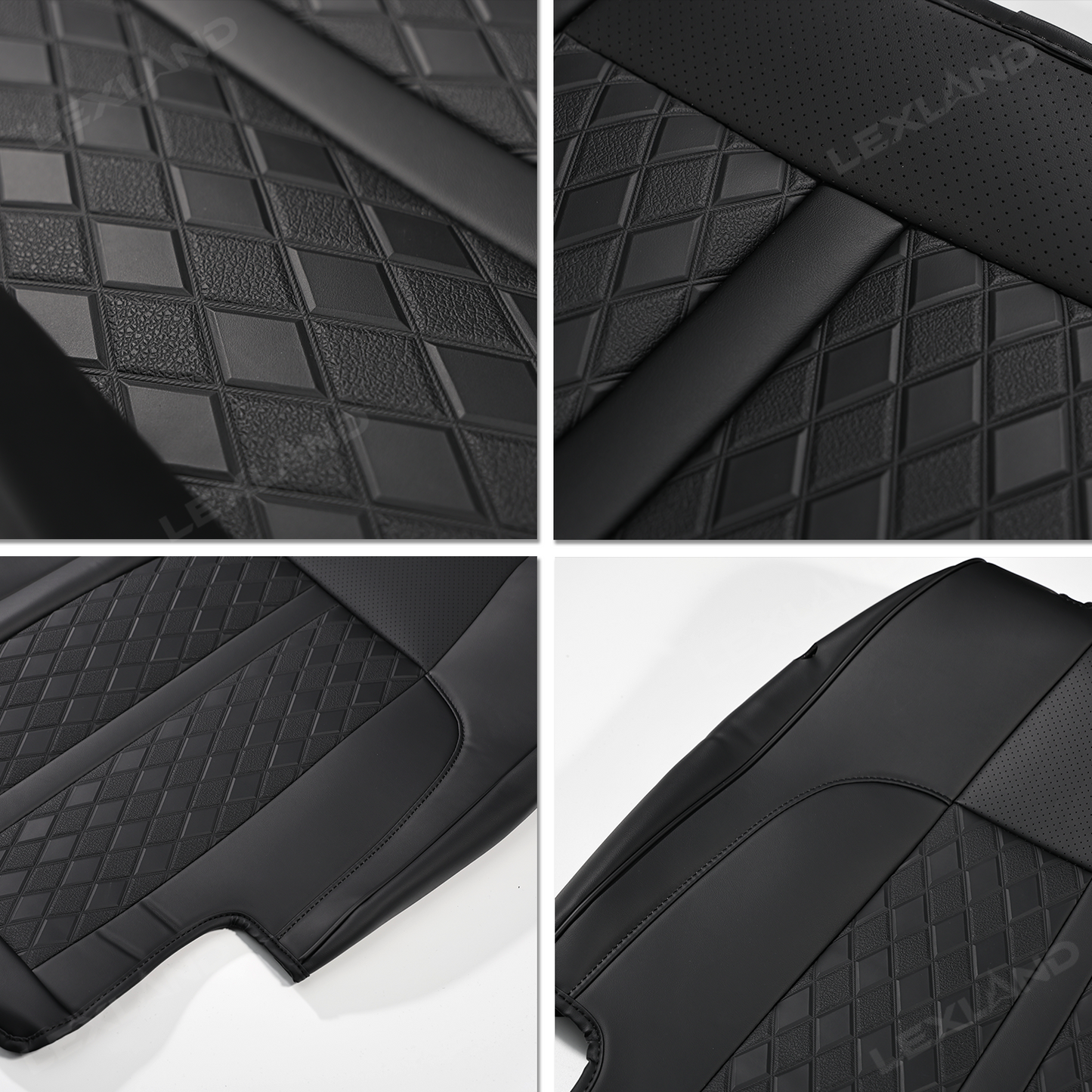 Tacoma/4Runner Seat Covers Diamond Pattern Seat Protectors TRD-Style Interior Protection for Toyota
