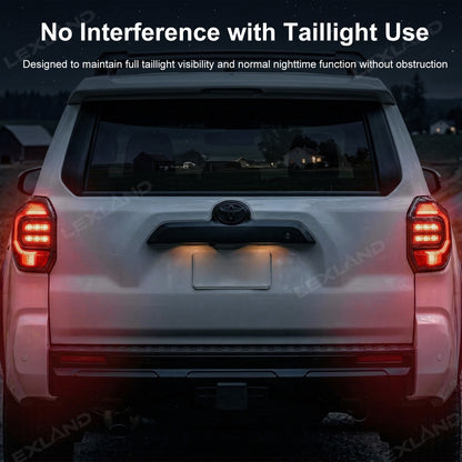 4Runner Tail Light Cover Trim ABS Carbon Fiber Style Rear Taillight Covers Decorative Overlay for Toyota