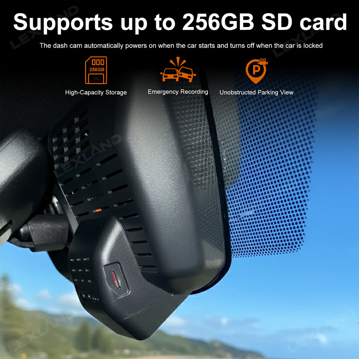 Tacoma /4Runner Dash Cam Custom-Fit 256GB Integrated Dashcam for Toyota