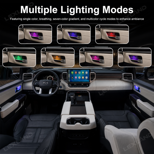 Tundra Door Bowl Lighting Multi-color Door Handle Cup Lamps Interior Ambient Lighting 4PCS