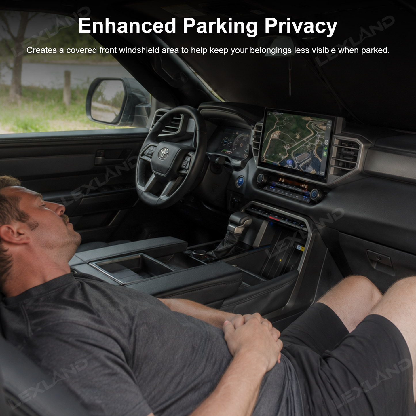 Tundra Windshield Sun Shade Foldable Front Window Sunshade UV Protection for Toyota
