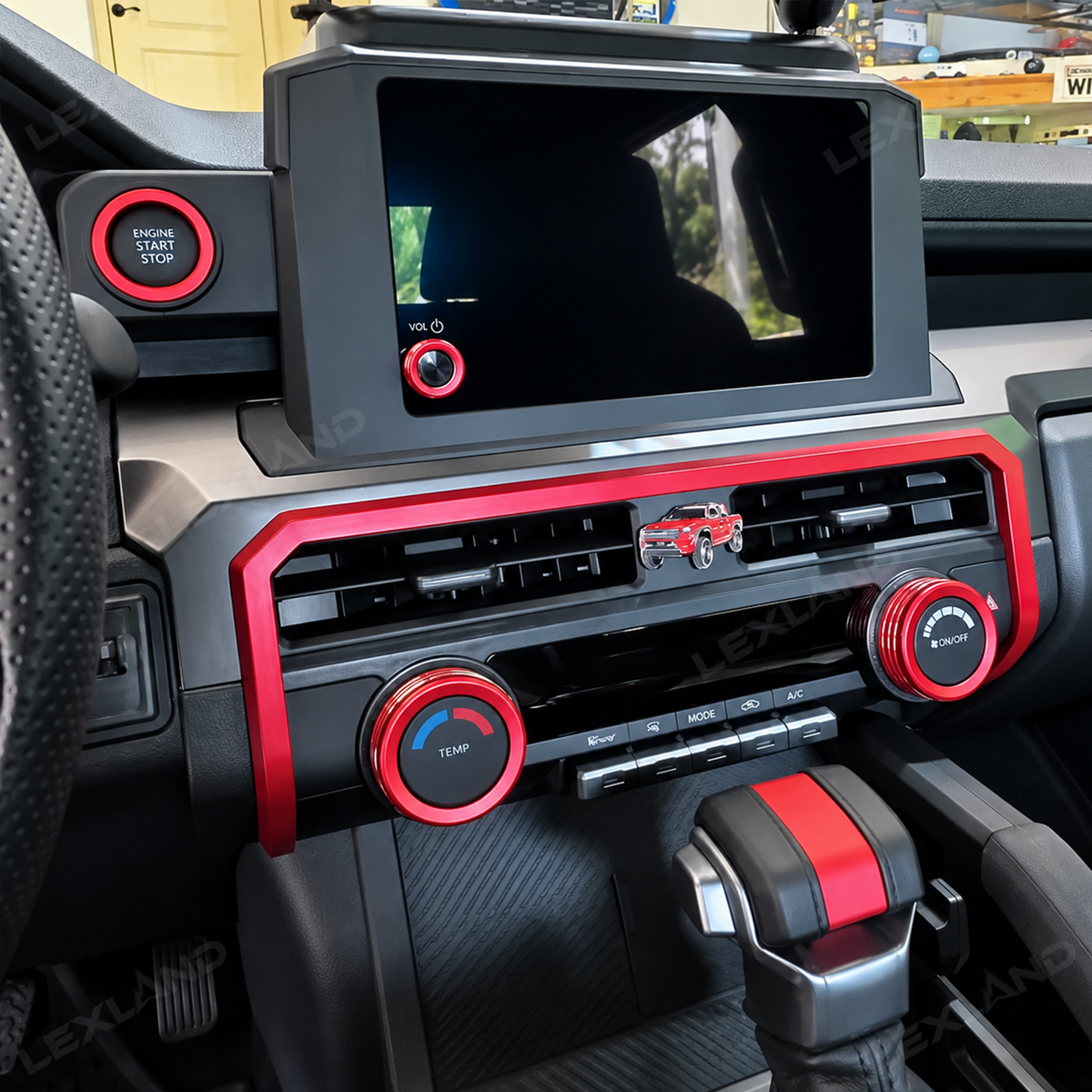 Tacoma/ 4Runner AC Knob Cover Aluminum Center Console Trim Kit for Toyota