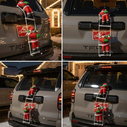 Climbing Santa Claus Car Christmas Decoration