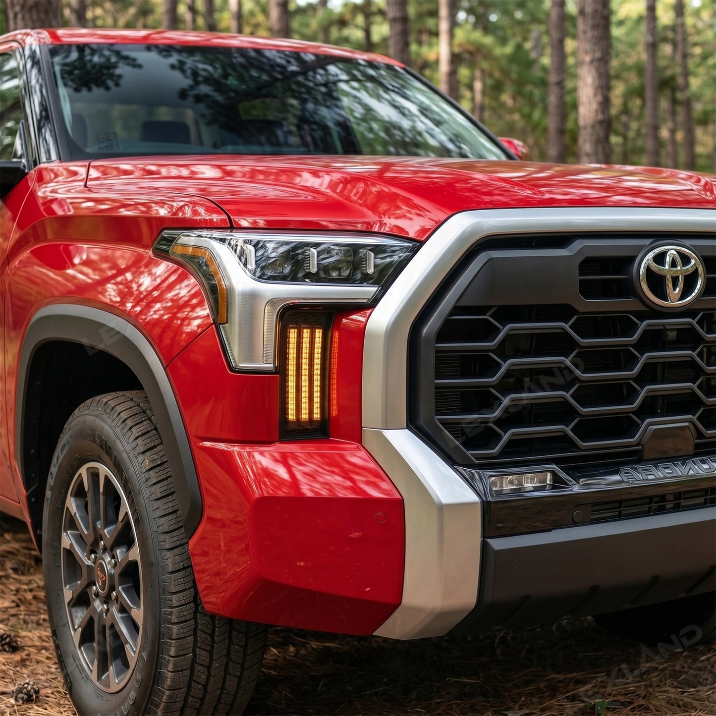 Tundra LED DRL Fog Lights Triple Fang Lights Daytime Running Lights Sequential Turn Signal Lighting Upgrade