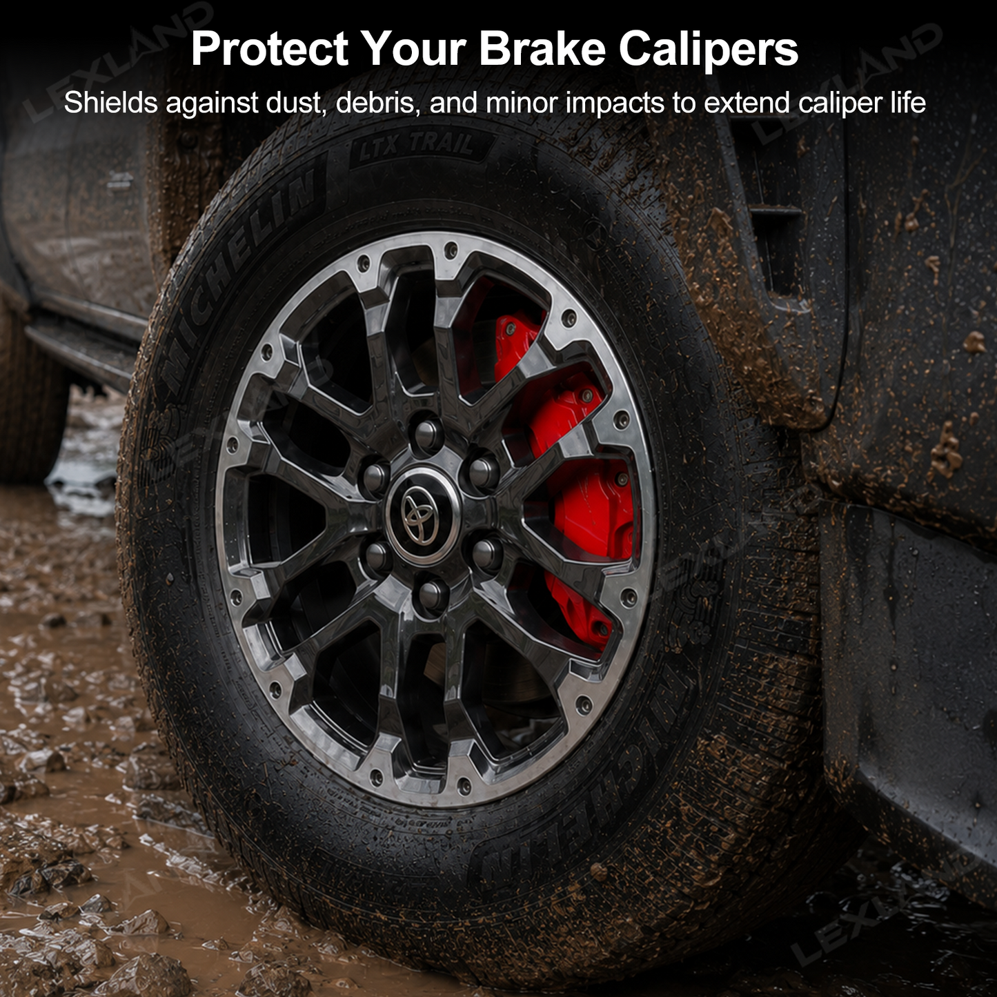 Tacoma Brake Caliper Covers Aluminum Caliper Protectors 4PCS Precision Bolt-On