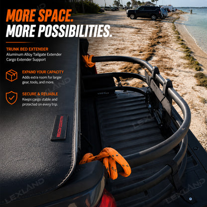 Tacoma Trunk Bed Extender Aluminum Alloy Tailgate Extender Cargo Extender Support for Toyota