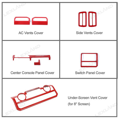 Tacoma Interior Accessories Kit ABS Central Control Cover Trim for Toyota