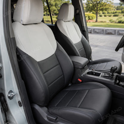 Tacoma /4Runner Seat Covers Black & White Two-tone Seat Protector with TRD Style for Toyota