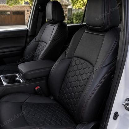 Tacoma Seat Covers Honeycomb-Pattern Seat Protectors with TRD Letter Style for Toyota